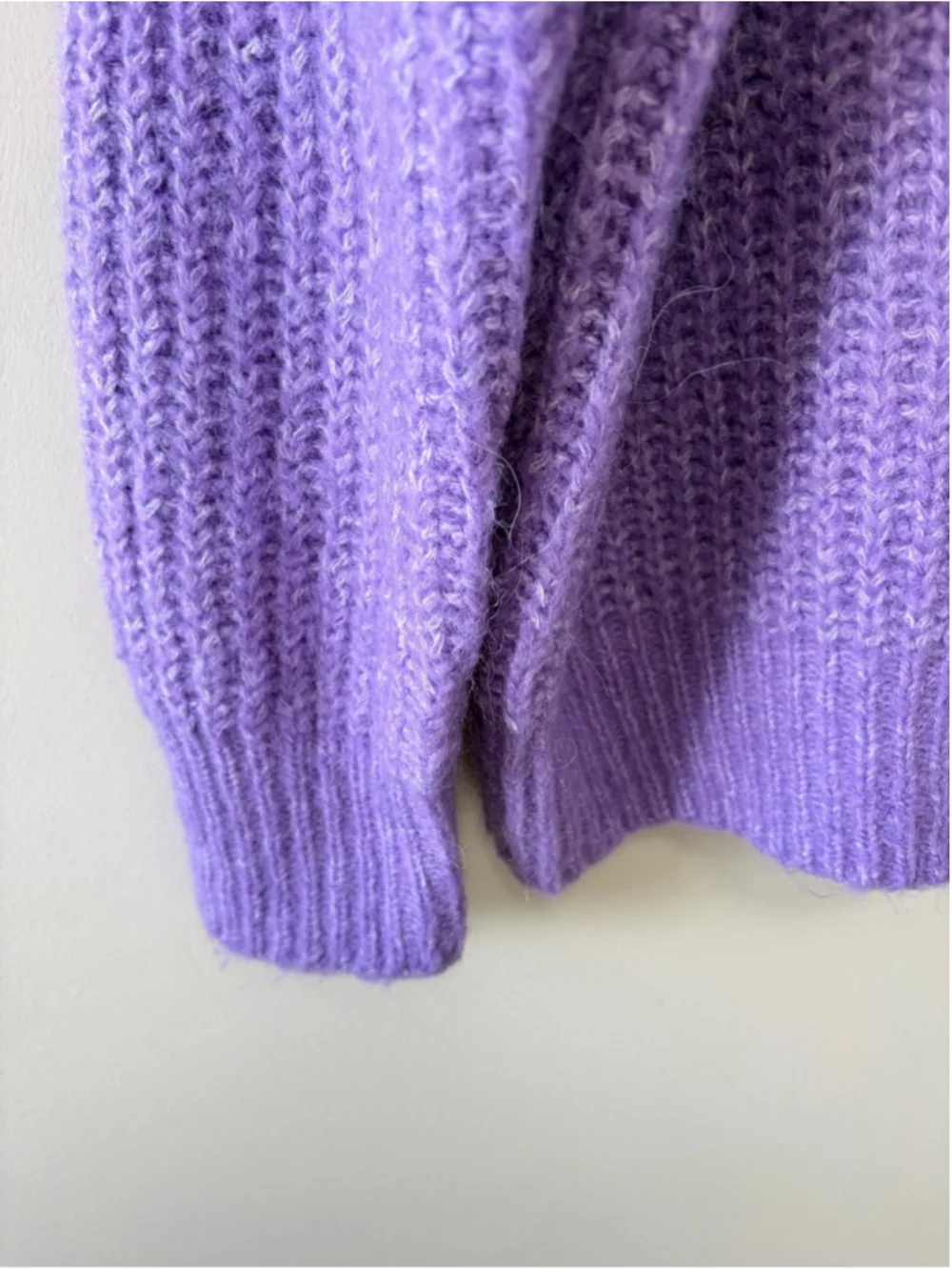 Zara Cozy Wool Blend Purple Lavender Crewneck Sweater Size M - Picture 6 of 10